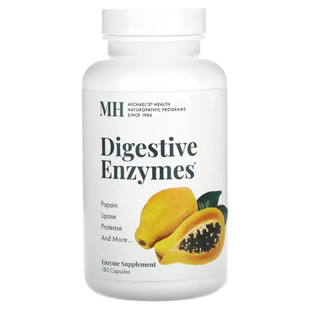 Michael's Naturopathic, Пищеварительные ферменты, 180 капсул