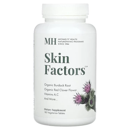 Michael's Naturopathic, Skin Factors, 180 вегетарианских таблеток
