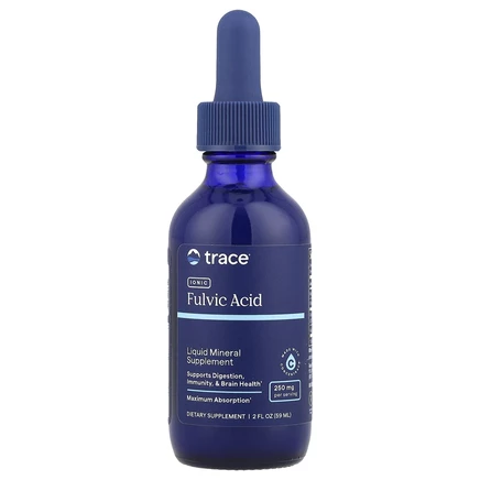 Trace Minerals ®, Ионная фульвокислота, 250 мг, 59 мл (2 жидк. Унции)