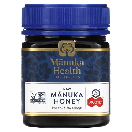 Manuka Health, Необработанный мед манука, UMF 6+, MGO 115+, 250 г (8,8 унции)