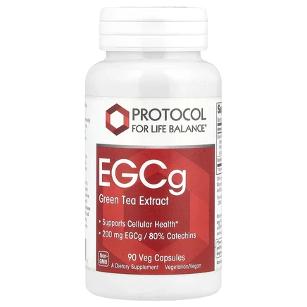 Protocol for Life Balance, EGCG, экстракт зеленого чая, 200 мг, 90 вегетарианских капсул