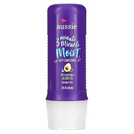 Aussie, 3 Minute Miracle Moist, кондиционер для глубокого увлажнения с авокадо и австралийским маслом жожоба, 236 мл (8 жид. унций)