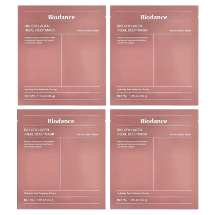 Biodance, Bio Collagen-Real Deep Beauty Mask, 4 шт. По 34 г (1,19 унции)