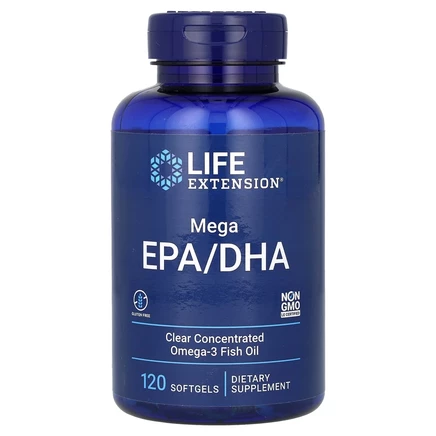 Life Extension, Mega EPA/DHA, 120 капсул