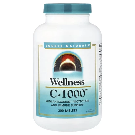 Source Naturals, Wellness, C-1000`` 200 таблеток