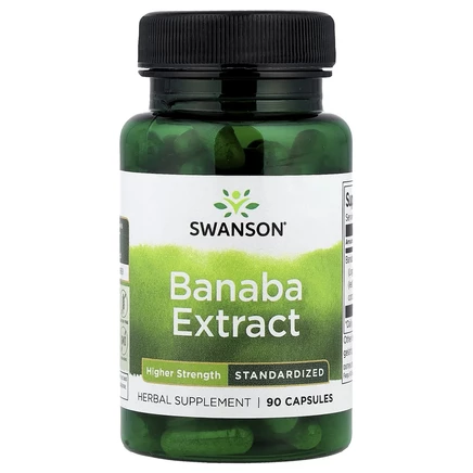 Swanson, Экстракт банабы, высокоэффективный, стандартизированный, 90 капсул