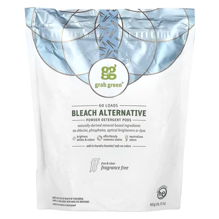 Grab Green, Отбеливатель Bleach Alternative, без отдушки, 60 порций, 2 фунта 4 унции (1080 г)