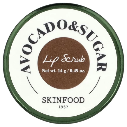 SKINFOOD, Скраб для губ, авокадо и сахар, 14 г (0,5 унции)