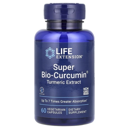 Life Extension, Super Bio-Curcumin, куркумин, 60 вегетарианских капсул