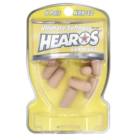 Hearos, Беруши, Ultimate Softness, High, NRR 32, 6 пар
