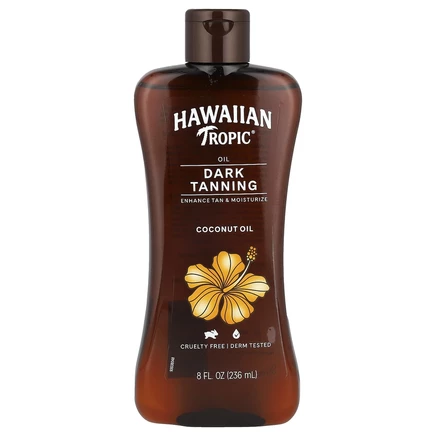 Hawaiian Tropic, кокосовое масло для темного загара, оригинальное, 236 мл (8 жидк. унций)