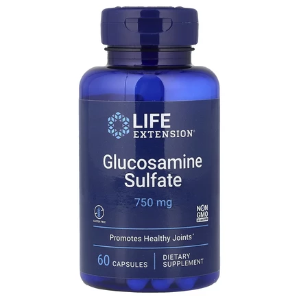 Life Extension, Сульфат глюкозамина, 750 мг, 60 капсул