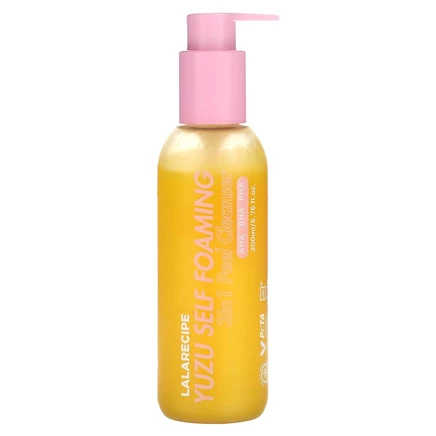 Lalarecipe, Yuzu Self Foaming, очищающее средство 3 в 1, 200 мл (6,76 жидк. Унции)