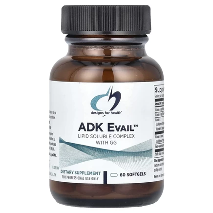 Designs For Health, ADK Evail™, Lipid Soluble Complex With GG, 60 Softgels
