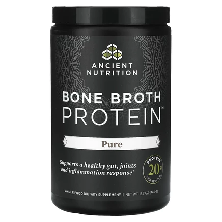 Ancient Nutrition, Bone Broth Protein, чистый протеиновый порошок, 446 г (15,7 унции)