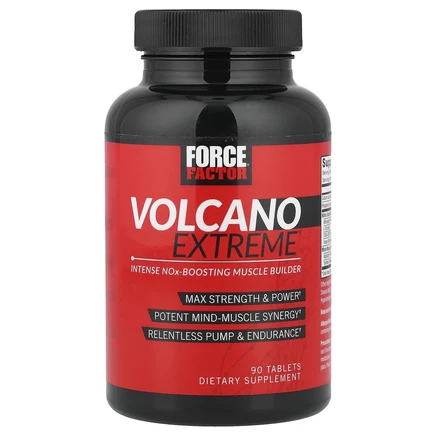 Force Factor, Volcano Extreme, средство для интенсивного наращивания мышечной массы, 90 таблеток