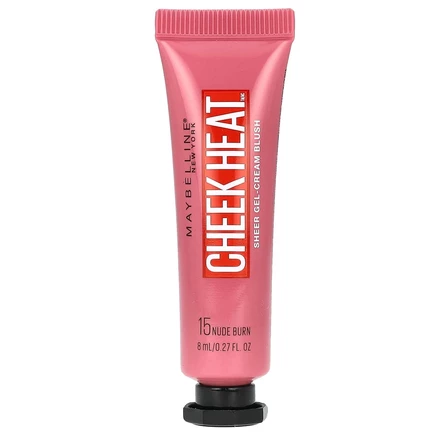Maybelline, Cheek Heat, прозрачные румяна-гель-крем, оттенок 15 Nude Burn, 8 мл (0,27 жидк. унции)
