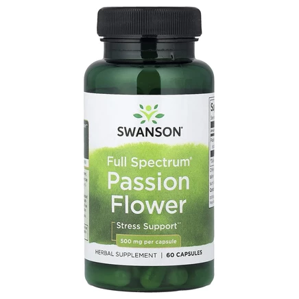 Swanson, Full Spectrum Passion Flower, 500 мг, 60 капсул