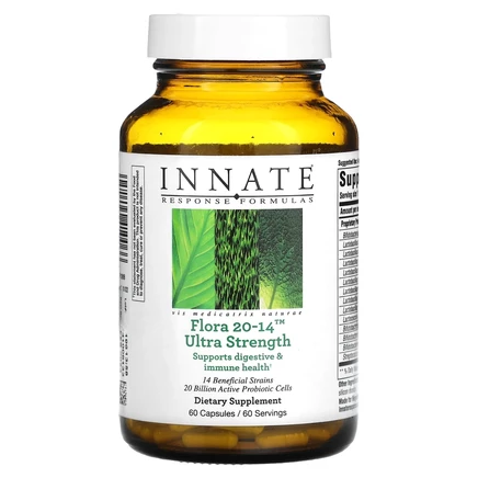 Innate Response Formulas, Flora 20-14, повышенной силы действия, 60 капсул