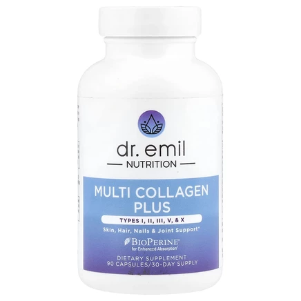 Dr. Emil Nutrition, Multi Collagen Plus, типы I, II, III, V и X, 90 капсул