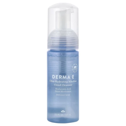 DERMA E, ультраувлажняющее щелочное пенящееся очищающее средство, 157 мл (5,3 жидк. унции)