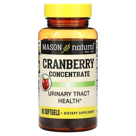 Mason Natural, Клюквенный концентрат, 90 мягких таблеток
