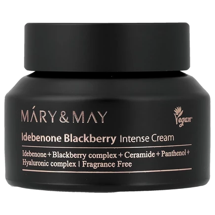 Mary & May, Idebenone Blackberry, интенсивный крем, 70 г (2,46 унции)