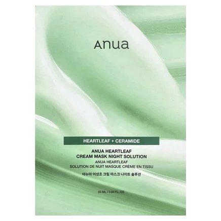 Anua, Heartleaf, крем-маска, ночной раствор, 25 мл (0,84 жидк. унции)
