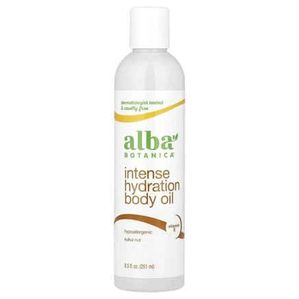 Alba Botanica, Гавайское масло для тела, Орех кукуй, 8,5 жид. унций (251 мл)