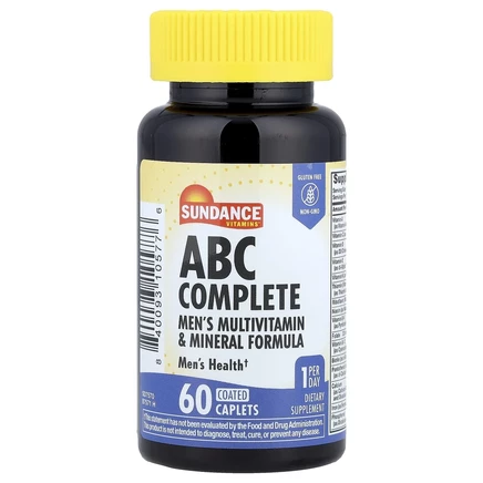 Sundance Vitamins, Комплексная мультивитаминная и минеральная формула для мужчин ABC, 60 капсул с покрытием