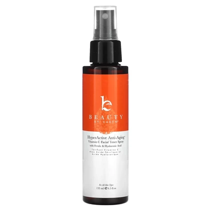 Beauty By Earth, HyperActive Anti-Aging, спрей-тоник для лица с витамином C, 133 мл (4,5 жидк. унции)