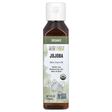 Aura Cacia, Масло жожоба для ухода за кожей, 4 жидких унций ( 118 мл )