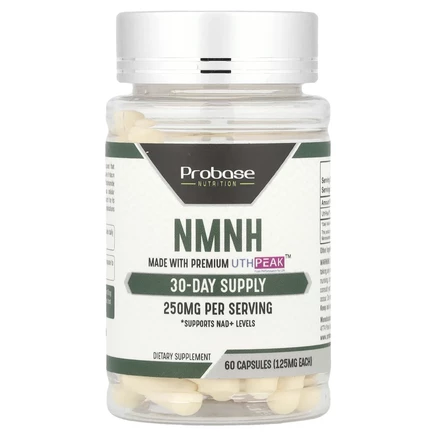 Probase Nutrition, NMNH, 60 капсул (125 мг в каждой капсуле)
