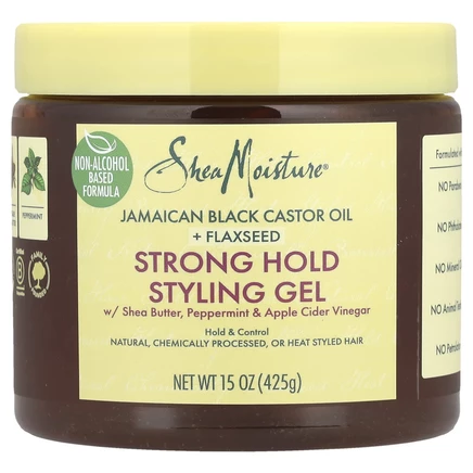 SheaMoisture, Гель для укладки волос сильной фиксации, масло ши, перечная мята и яблочный уксус, 426 г (15 унций)