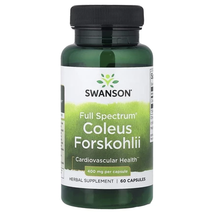 Swanson, Coleus Forskohlii полного спектра, 400 мг, 60 капсул