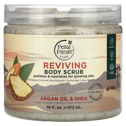 Petal Fresh, Pure, восстанавливающий скраб для тела, аргановое масло и ши, 473 мл (16 жидк. унций)