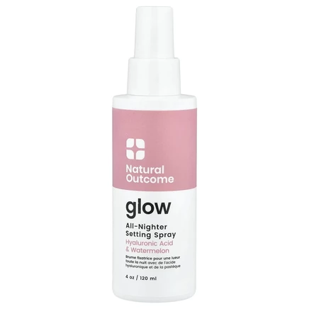 Natural Outcome, Glow, спрей для фиксации на протяжении всего сна, 120 мл (4 унции)