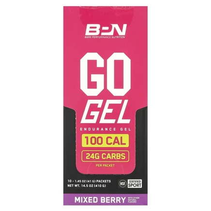 BPN, Go Gel, гель для выносливости, ягодный сбор, 10 пакетиков по 41 г (1,45 унции)