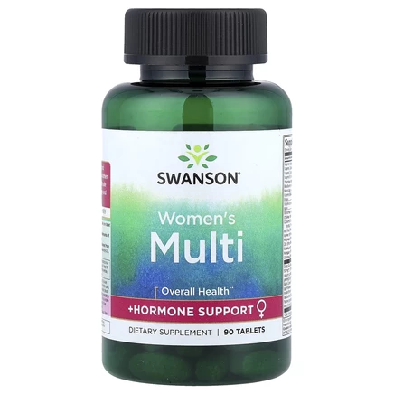 Swanson, Multi Plus Hormone Support для женщин, 90 таблеток