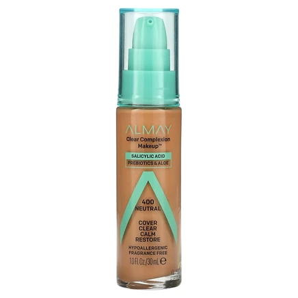 Almay, Clear Complexion Makeup, оттенок 400 Neutral, 30 мл (1 жидк. унция)