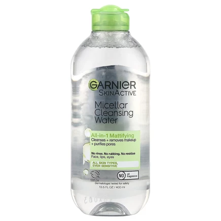 Garnier, SkinActive, мицеллярная очищающая вода, универсальное матирующее средство, 400 мл (13,5 унции)