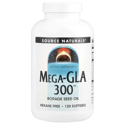Source Naturals, Mega-GLA 300, 120 мягких таблеток