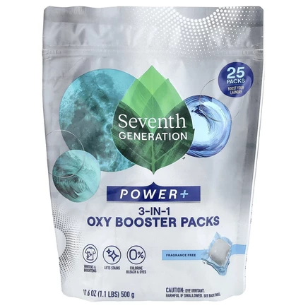 Seventh Generation, Power +, Oxy Booster Pack, без отдушек, 500 г (1,1 фунта)
