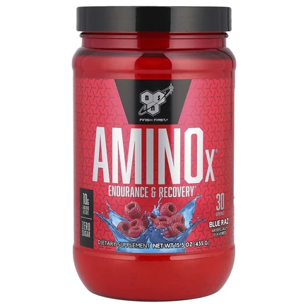 BSN, AminoX, выносливость и восстановление, синяя малина, 435 г (15,3 унции)