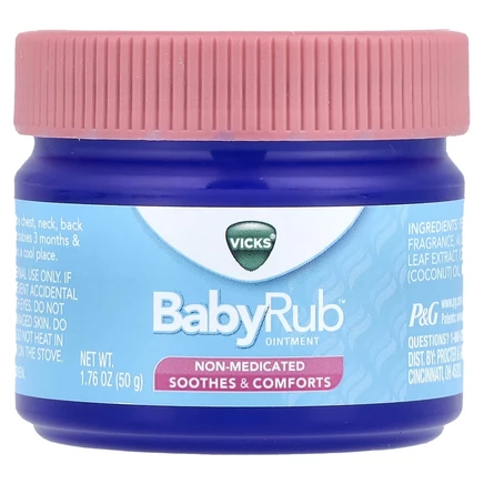 Vicks, Baby Rub, успокаивающая мазь, 50 г (1,76 унции)