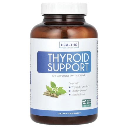 Healths Harmony, Поддержка щитовидной железы, 120 капсул