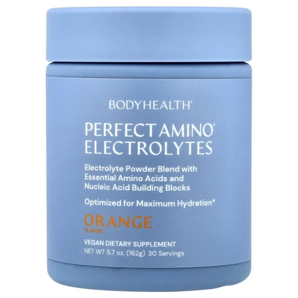 BodyHealth, Perfect Amino®, электролиты, апельсин, 162 г (5,7 унции)