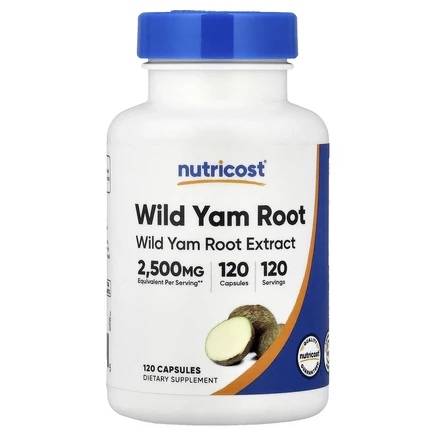 Nutricost, корень дикого ямса, 120 капсул (125 мг в 1 капсуле)