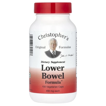 Christopher's Original Formulas, Средство для нижнего отдела кишечника, 450 мг, 100 вегетарианских капсул