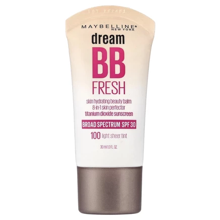 Maybelline, Dream BB Fresh, увлажняющий бальзам для кожи, SPF 30, 100 светлый прозрачный оттенок, 30 мл (1 жидк. унция)